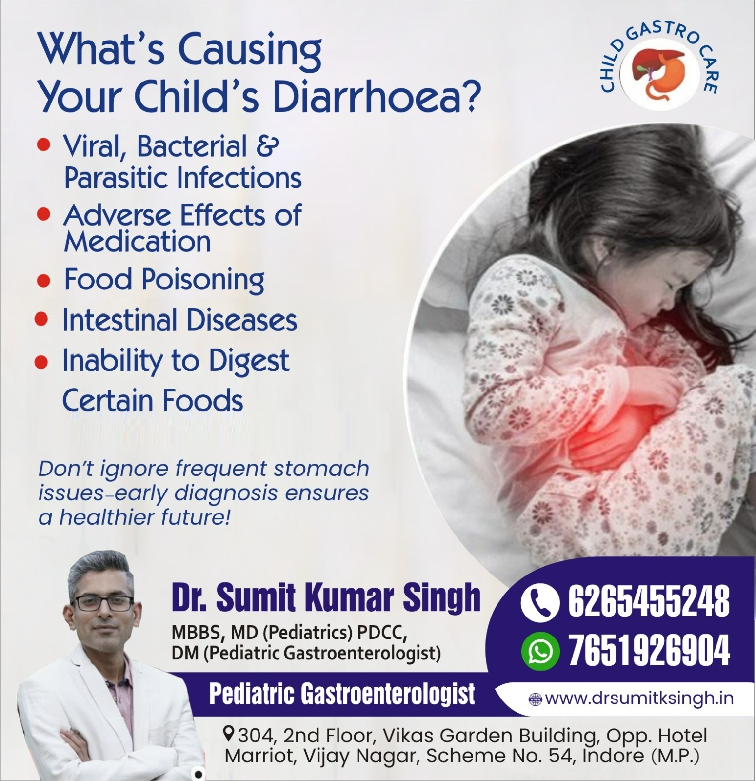 Best Child Gastro Doctor for Diarrhoea in Indore