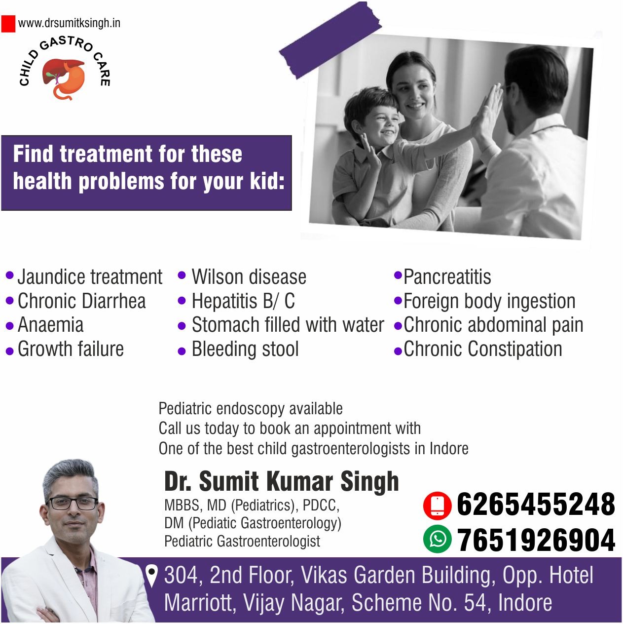 Best Child Gastro Specialist in Indore