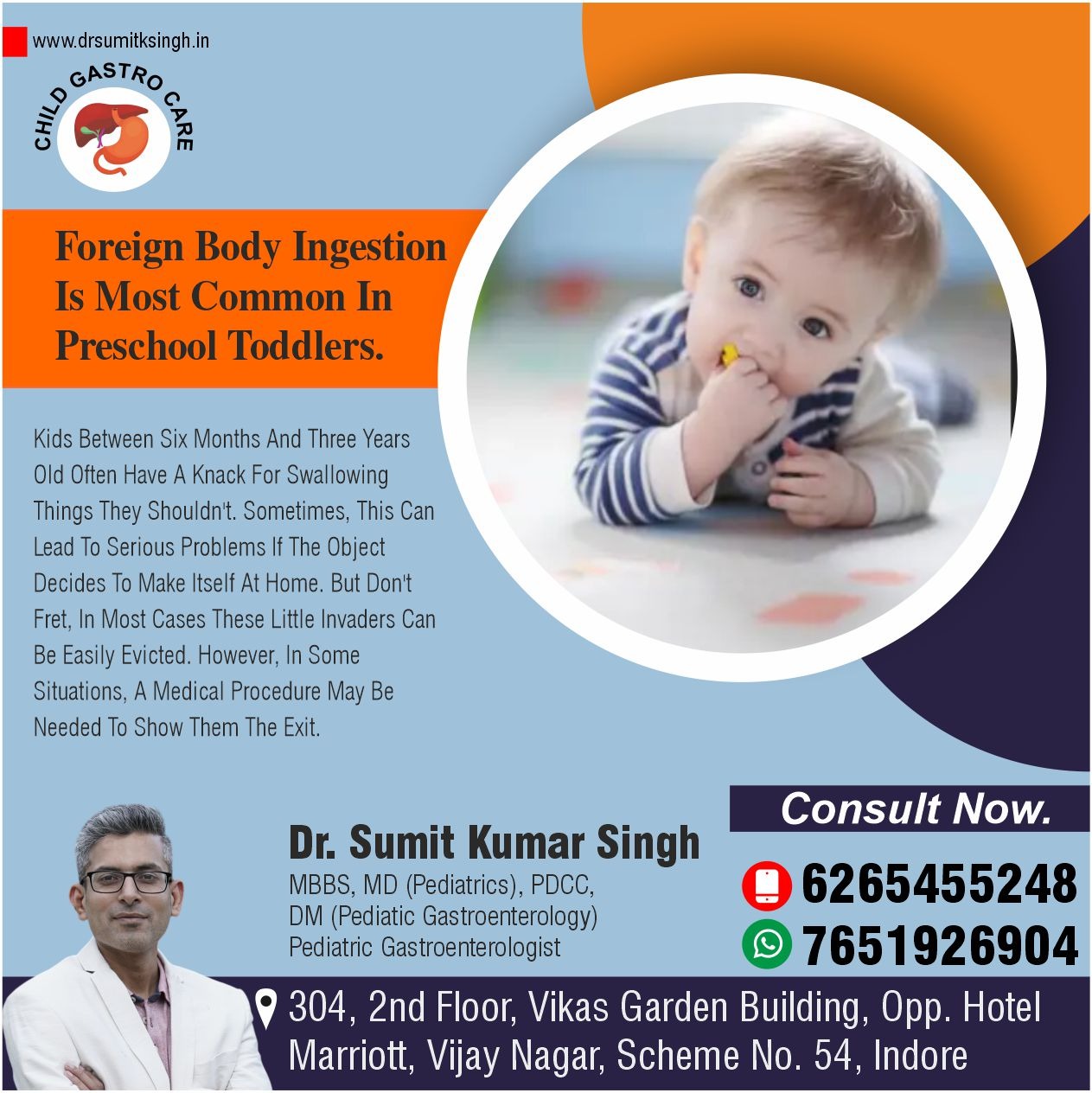 Best Child Gastro Specialist in Indore