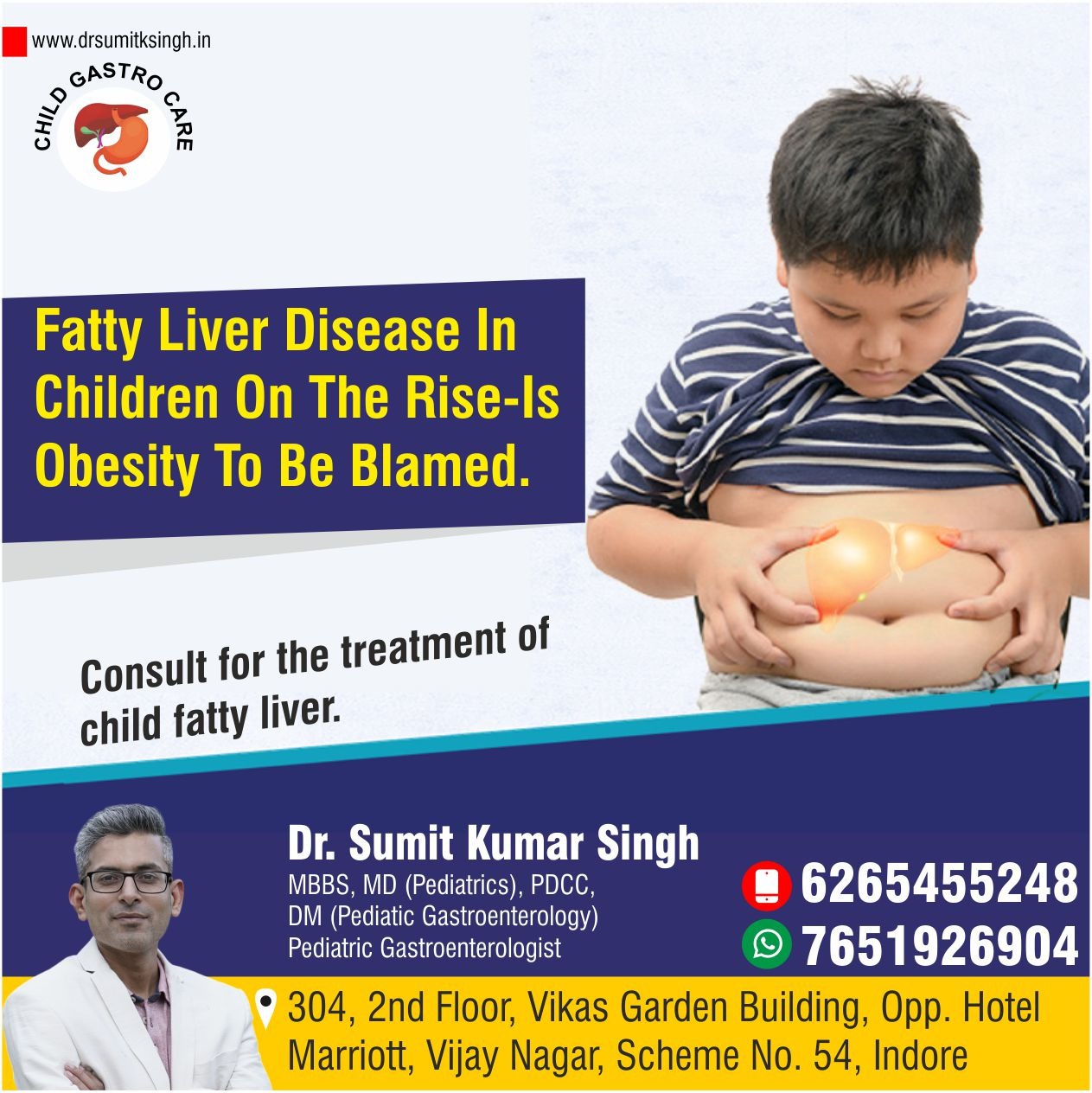 Best Child Fatty Liver Specialist in Indore