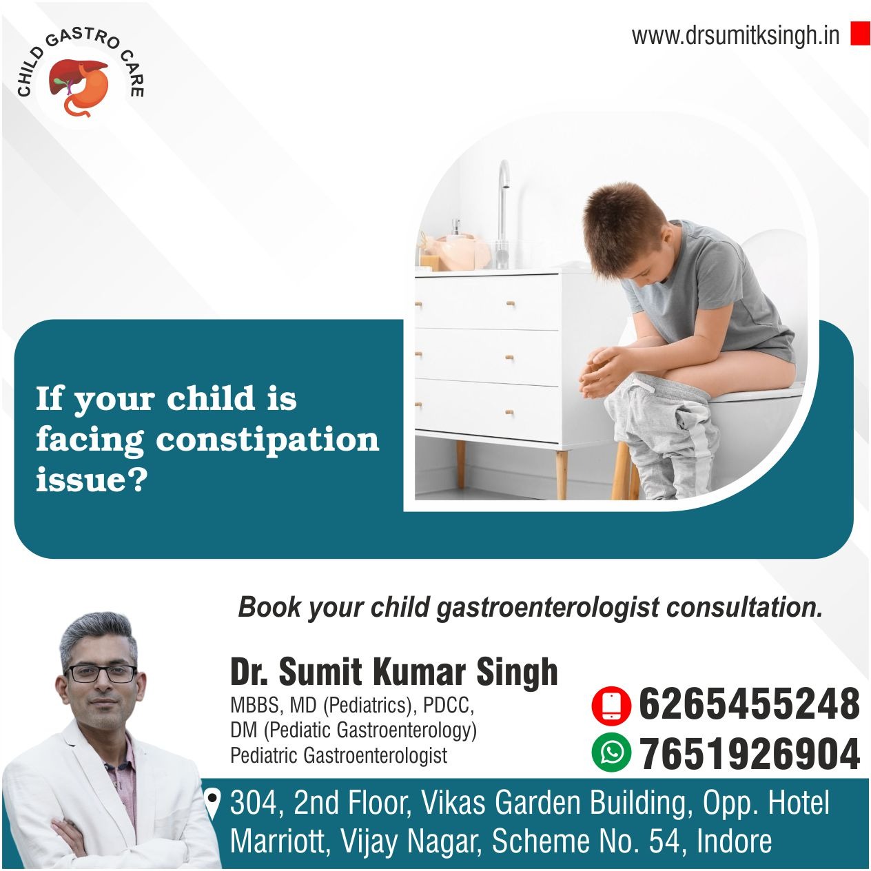 Best Child Doctor for Constipation in Indore