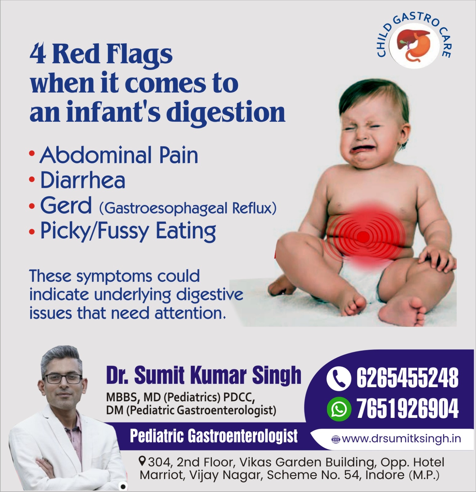 Best Child Gastro Doctor for Digestive Issue in Indore