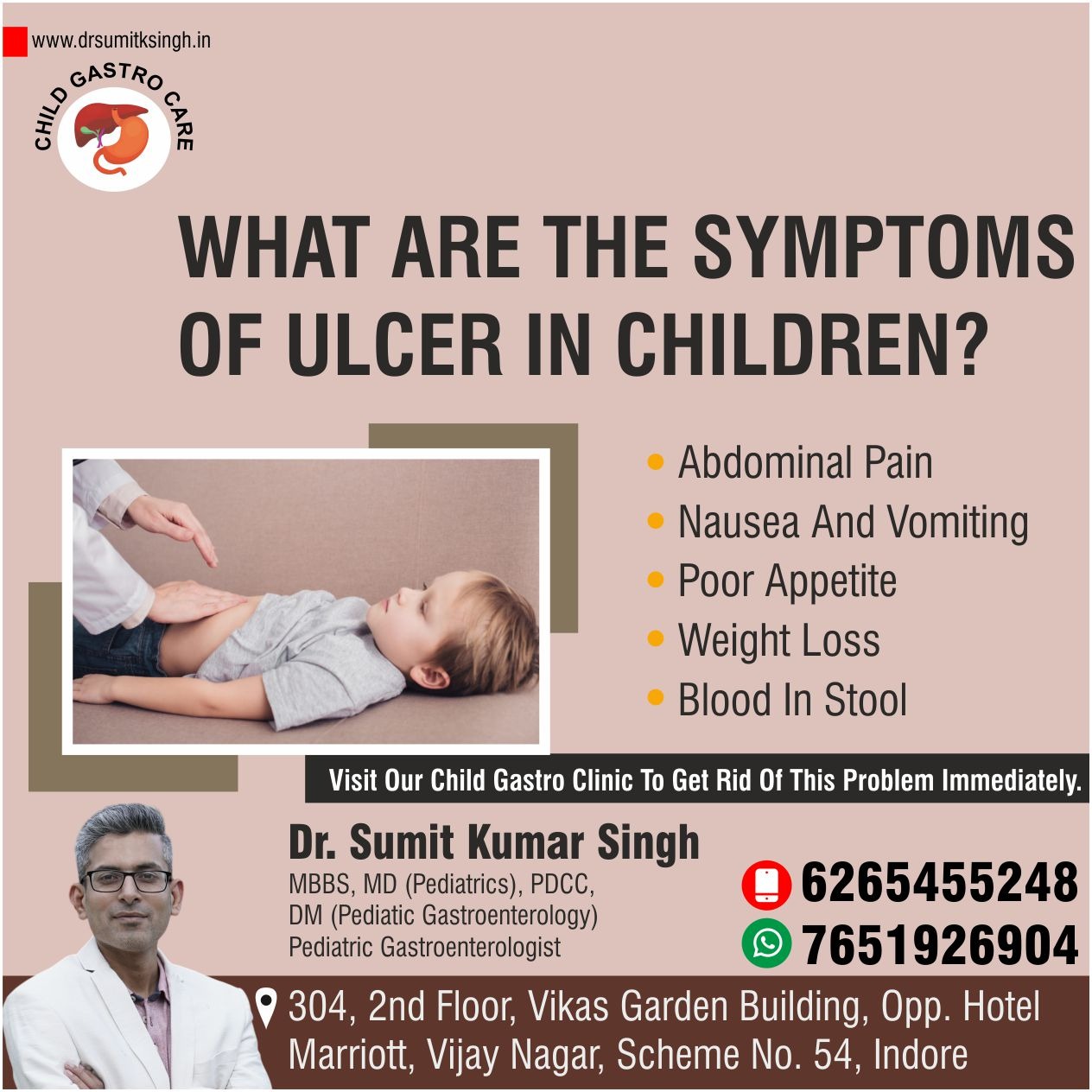 Best Child Ulcer Specialist in Indore