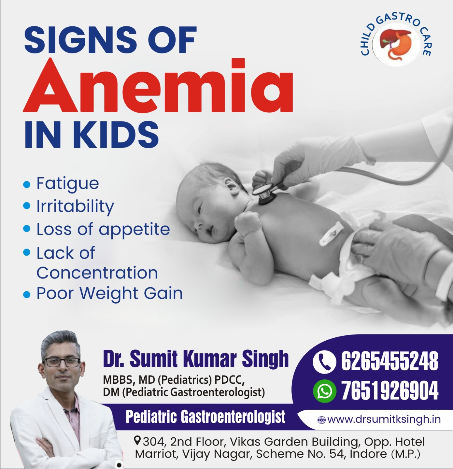 Best Child Doctor for Anemia Treatment in Indore 