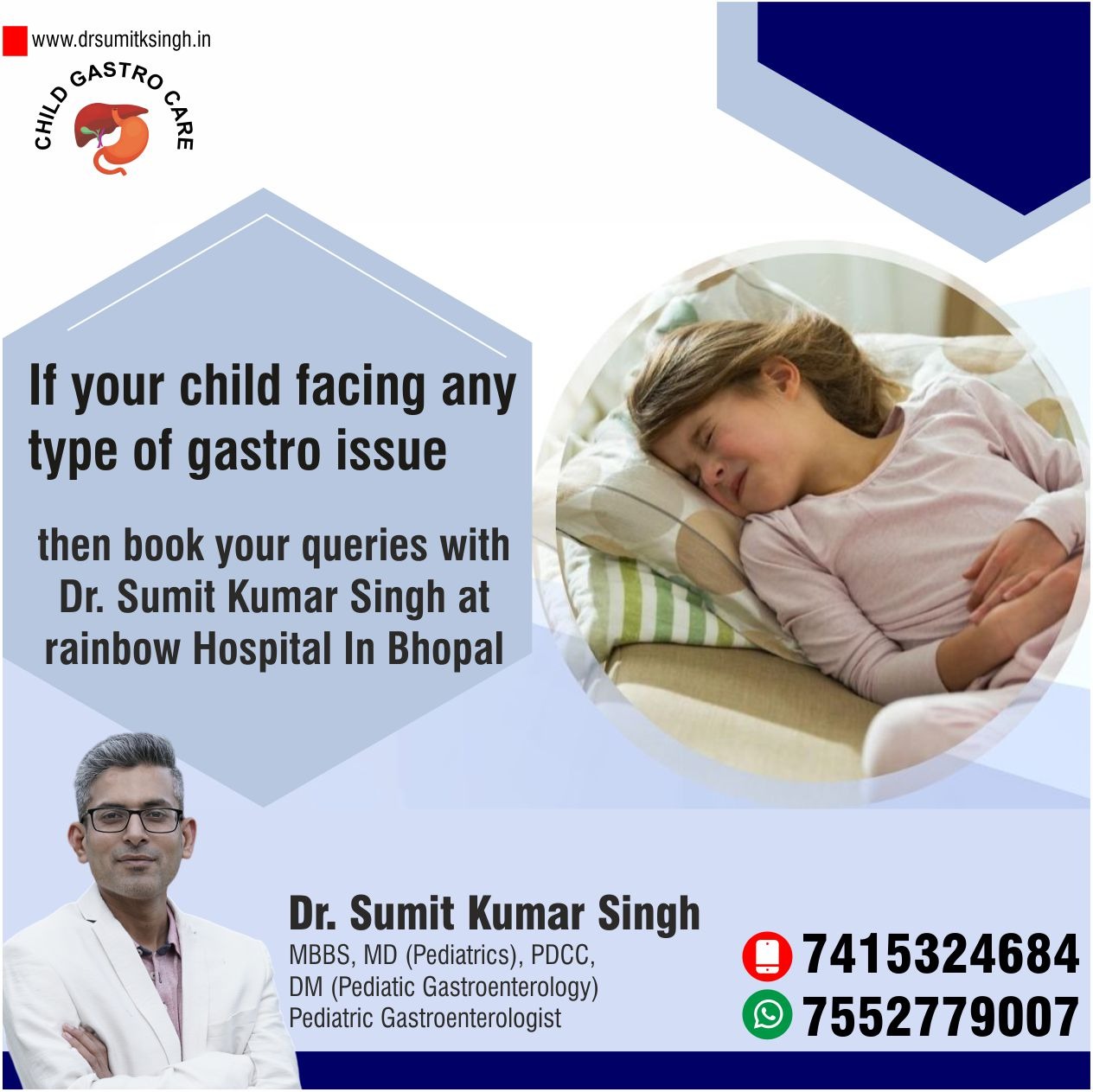 Best Child Gastro Doctor in Bhopal